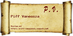 Piff Vanessza névjegykártya